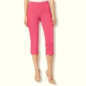 366M NEW JM Collection Studded Lattice Hem Capri Pants - Size: PL